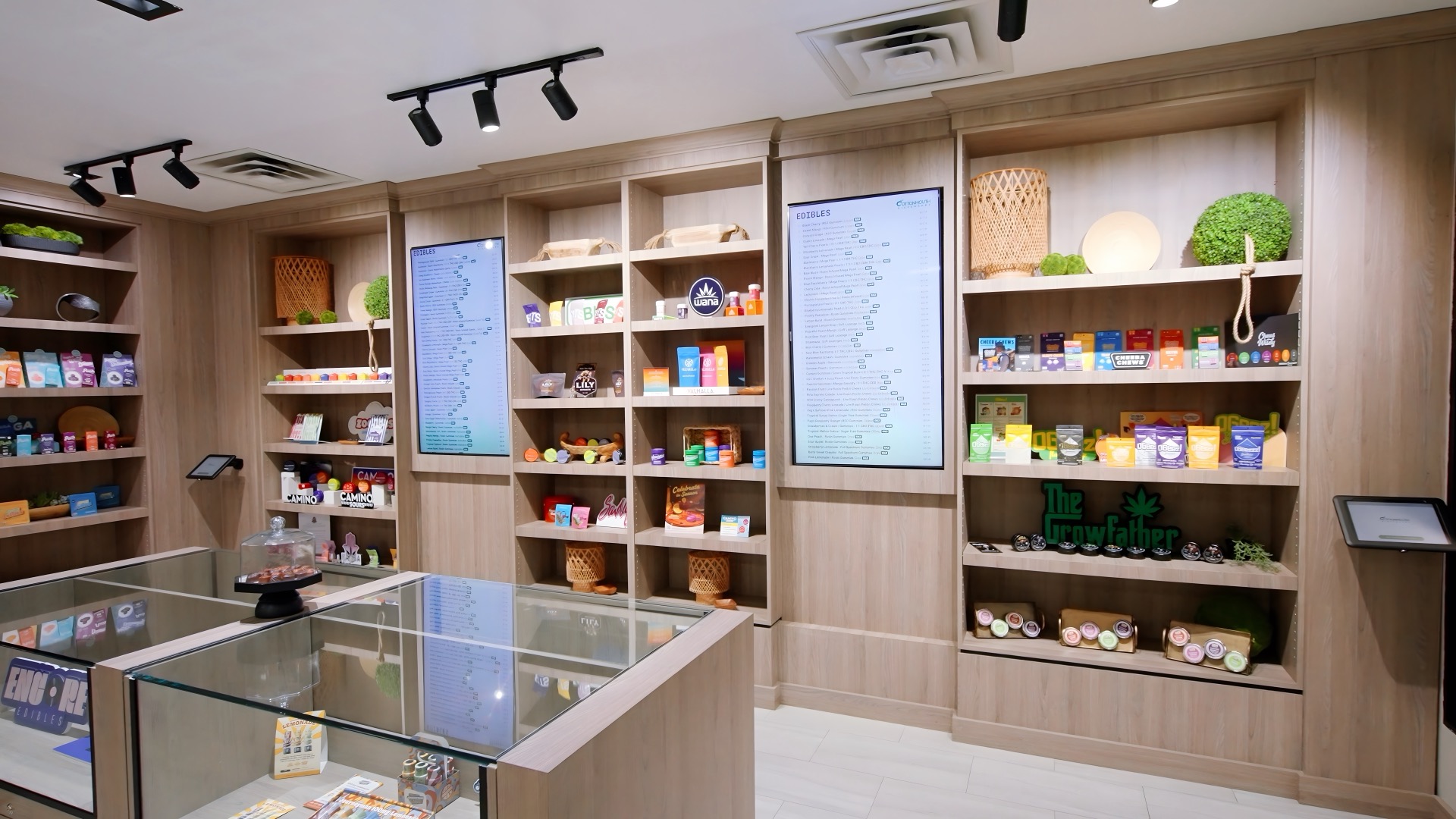 Cottonmouth Dispensary edible product displays